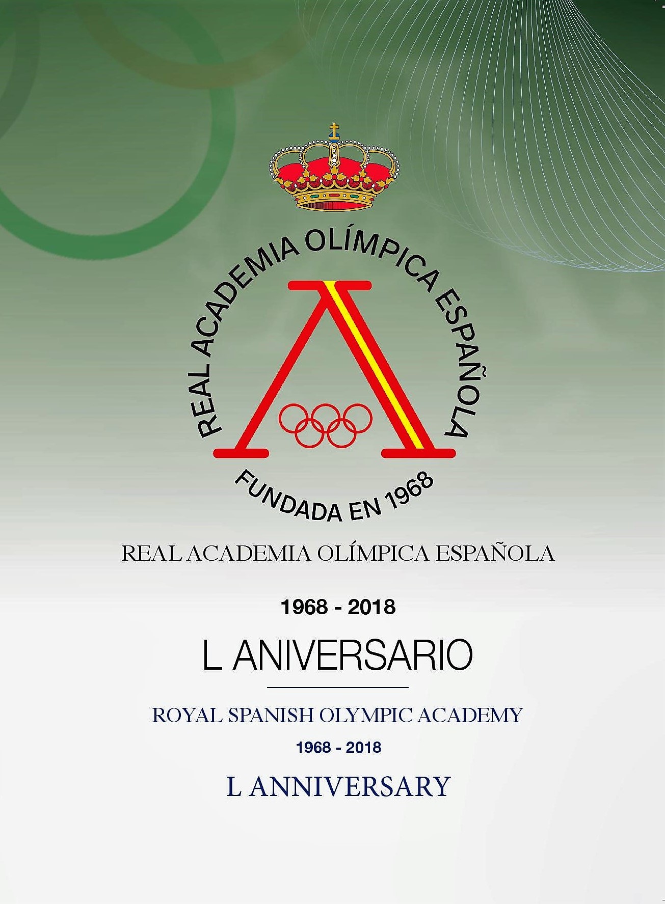 Portada de L Aniversario de la Real Academia Olímpica Española